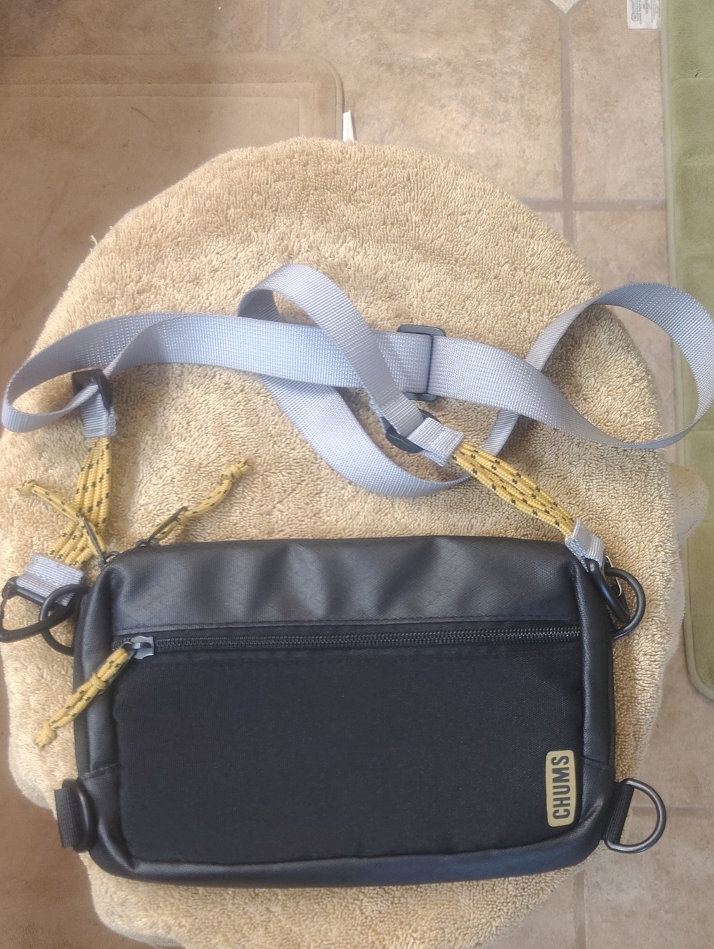 CHUMS Black Crossbody Organizer Bag